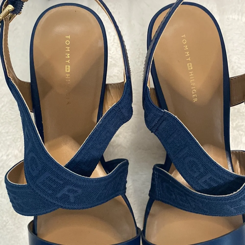 Tommy Hilfiger Kezno Cork Wedge Heel Sandals Size 10M NWOT. - Picture 2 of 10